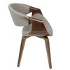 Lumisource Symphony Dining/Accent Chair in Walnut Wood and Grey Faux Leather CH-SYMP WL+LGY